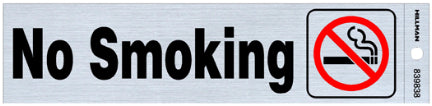 2  X 8  BLACK AND RED NOSMOKING SGN