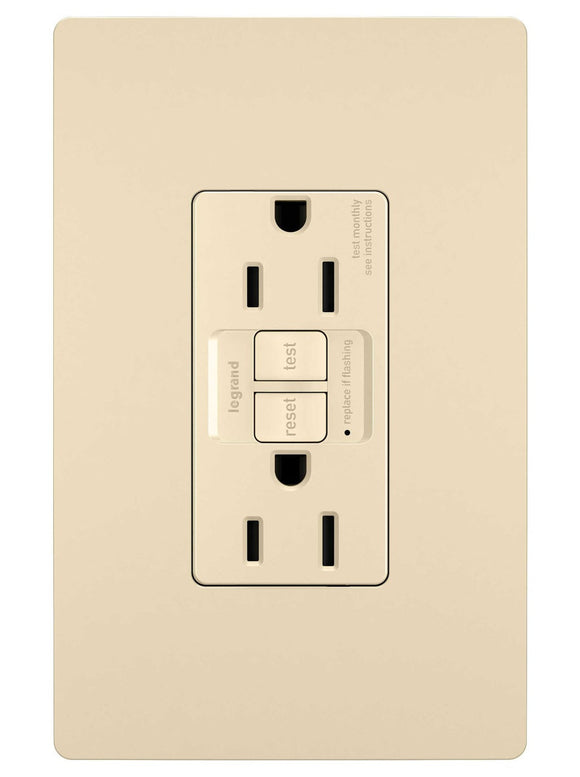 Pass & Seymour 5A - 125V 5-15R GFCI Outlet Receptacle Set Ivory