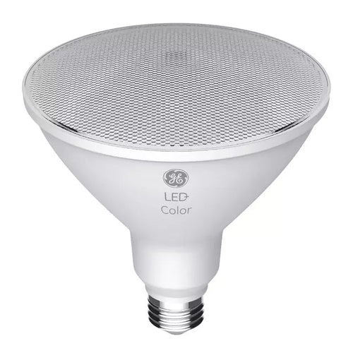 GE Lighting LED+ Color Bulb and Color-Changing LED Outdoor Floodlight PAR38 Light Bulb, With Remote, 90W, 10 Color Options (1-Pack)