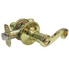 Reversible Scroll Entry Lever Lockset, Polished Brass