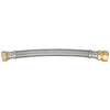 Water Heater Connector, Lead-Free, Braided Stainless Steel, 7/8 Compression x 3/4 FIP x 18-In.