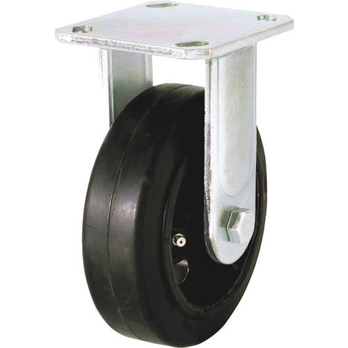 Shepherd 6 In. Mold-On Rubber Medium-Heavy Duty Rigid Plate Caster