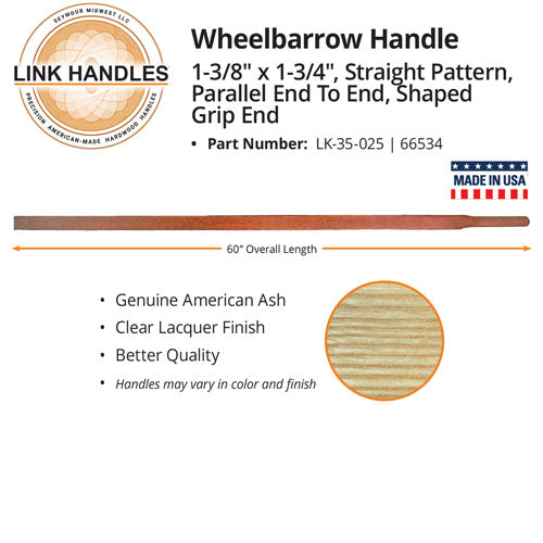 Seymour Midwest Wheelbarrow Handle Clear Finish