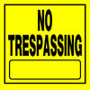 Hillman No Trespassing Sign