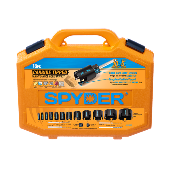 Spyder 18pc TCT Hole Saw Kit