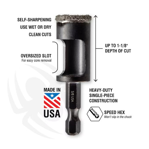 Spyder 3-Piece Diamond Edge Hole Saw Bit Set