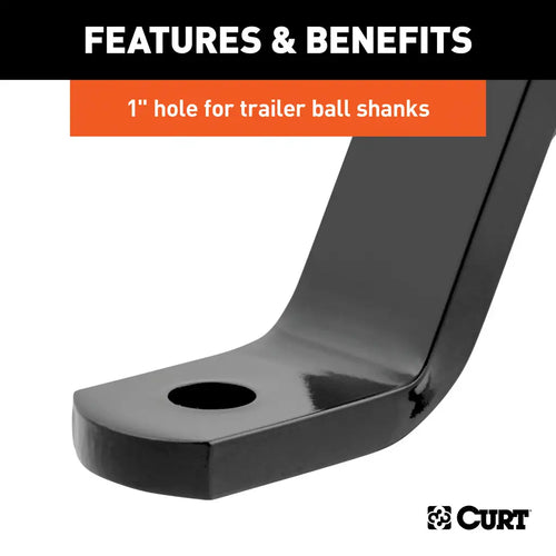 CURT Class 3 Ball Mount, Imported 2 Shank, 5,000 lbs., 8 Drop, 11-1/2 Long #45890