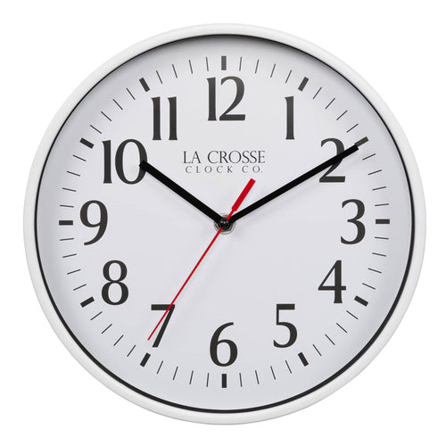 La Crosse Technology 10-inch Basics Analog Wall Clock – Black