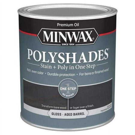 Minwax Polyshades 1 Qt. Semi-Transparent Gloss Aged Barrel Stain/Polyurethane