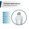 GT Lite 2500 Lumen LED Corn Cob Bulb, 25-Watt, 250-Watt Equivalent, 5000K Daylight, E26