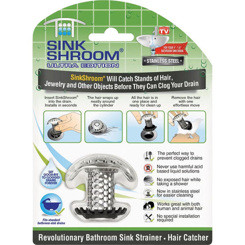 SinkShroom (Ultra Edition) The Hair Catcher That Prevents Clogged Bathroom Sink Drains