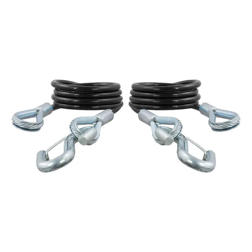 CURT 43-7/8 Safety Cables with 2 Snap Hooks 3,500 lbs Vinyl-Coated