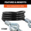 CURT 43-7/8 Safety Cables with 2 Snap Hooks 3,500 lbs Vinyl-Coated