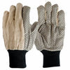 Cotton Canvas Gloves, Dotted, Men's L, 3-Pk.